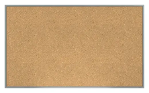 4'x7' Aluminum Frame Natural Cork Bulletin Board 