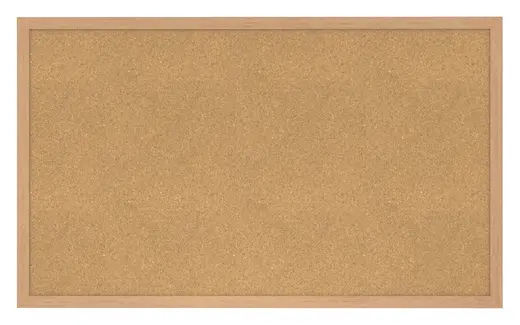 3'x4' Wood Frame Natural Cork Bulletin Board 