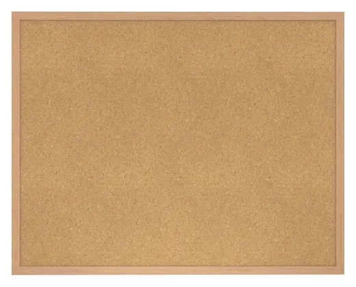 4'x5' Wood Frame Natural Cork Bulletin Board 