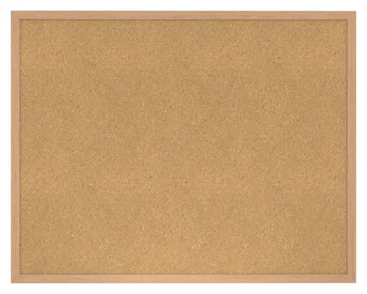4'x7' Wood Frame Natural Cork Bulletin Board 