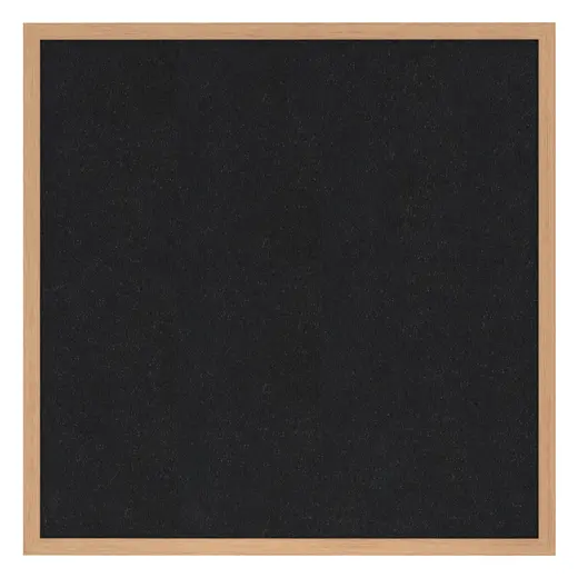4'x4' Wood Frame, Oak Finish Recycled Rubber Bulletin Board
