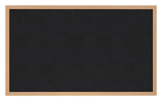 3'x5' Wood Frame, Oak Finish Recycled Rubber Bulletin Board