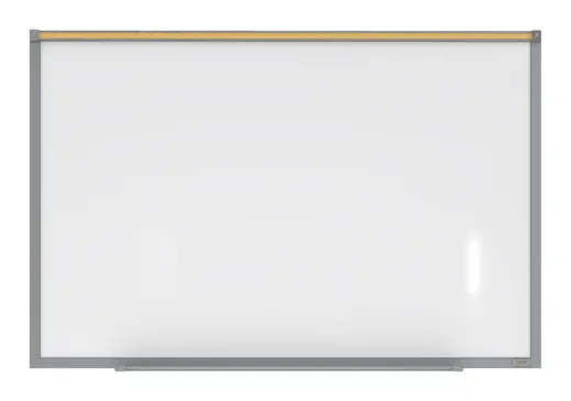 3'x4' Aluminum Frame Porcelain Magnetic Projection Whiteboard w/ 1 Maprail