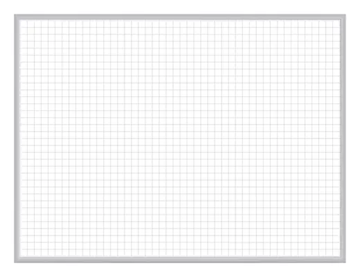 Grid 1x1 Magnetic Whiteboard Aluminum Frame 2'x3'