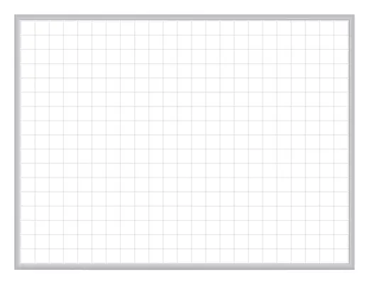 Grid 2x2 Magnetic Whiteboard Aluminum Frame 2'x3'