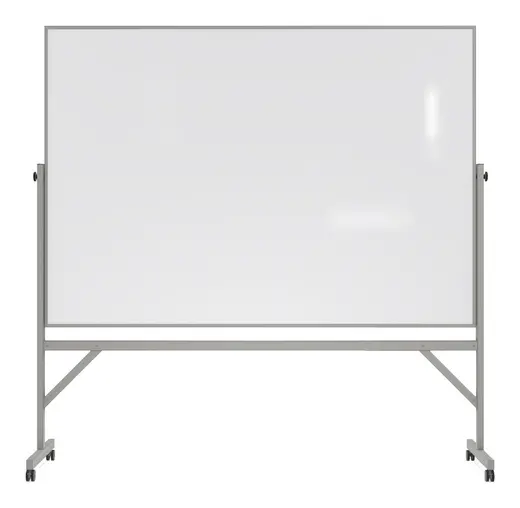 3'H x 4'W Aluminum Frame Reversible Magnetic Porcelain Marker/Marker w/ 4 Markers & Eraser 