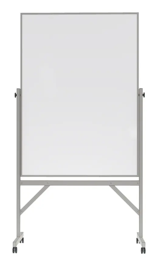 4'H x 3'W Aluminum Frame Reversible Magnetic Porcelain Marker/Marker w/ 4 Markers & Eraser 