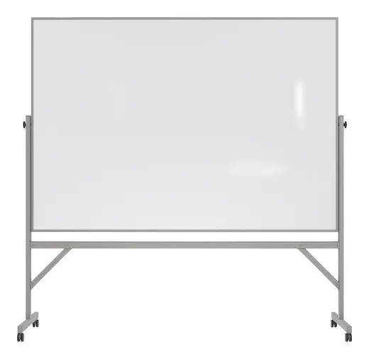 4'H x 6'W Aluminum Frame Reversible Magnetic Porcelain Marker/Marker w/ 4 Markers & Eraser 