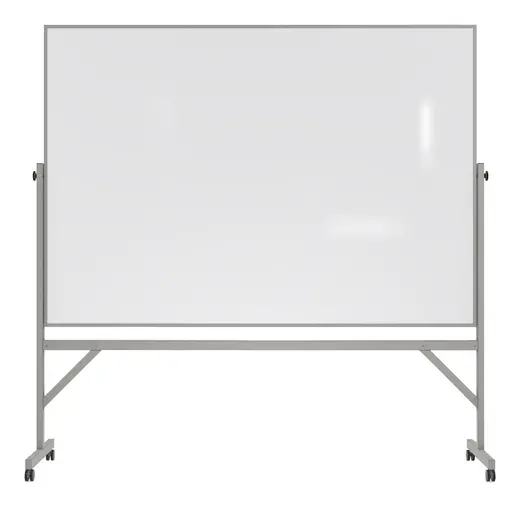 4'H x 8'W Aluminum Frame Reversible Magnetic Porcelain Marker/Marker w/ 4 Markers & Eraser 