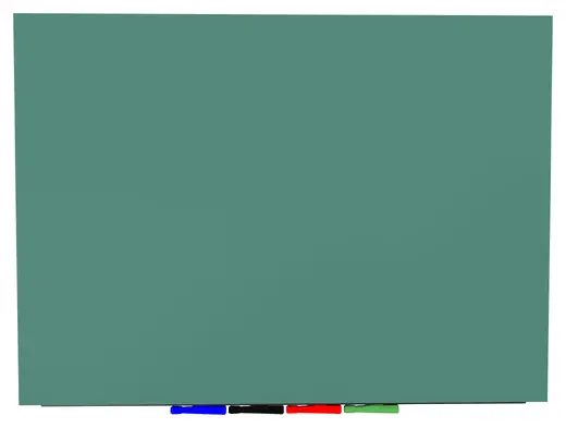 Aria - 3'H x 4'W Magnetic Low Profile 1/4 Tempered Glassboard, Horizontal, 4 Rare Earth Magnets, 4 Markers and Eraser