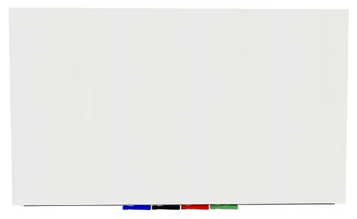 Aria - 3'H x 5'W Magnetic Low Profile 1/4 Tempered Glassboard, Horizontal, 4 Rare Earth Magnets, 4 Markers and Eraser