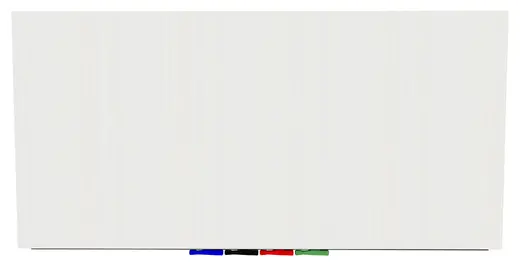 Aria - 3'H x 6'W Magnetic Low Profile 1/4 Tempered Glassboard, Horizontal, 4 Rare Earth Magnets, 4 Markers and Eraser