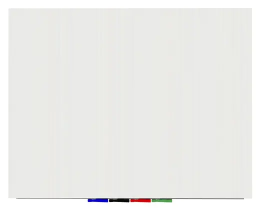 Aria - 4'H x 5'W Magnetic Low Profile 1/4 Tempered Glassboard, Horizontal, 4 Rare Earth Magnets, 4 Markers and Eraser