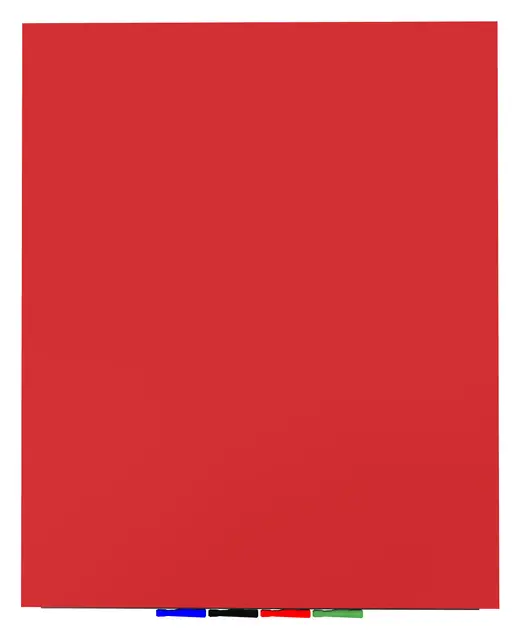 Aria 5'H x 4'W Magnetic Low Profile 1/4 Tempered Glassboard - Vertical - 4 Rare Earth Magnets, 4 Markers and Eraser