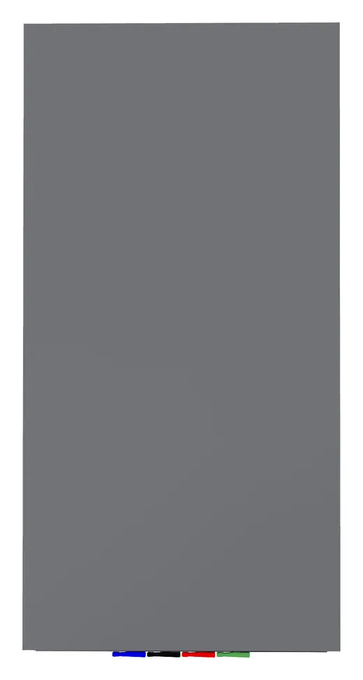 Aria 8'H x 4'W Magnetic Low Profile 1/4 Tempered Glassboard - Vertical  - 4 Rare Earth Magnets, 4 Markers and Eraser
