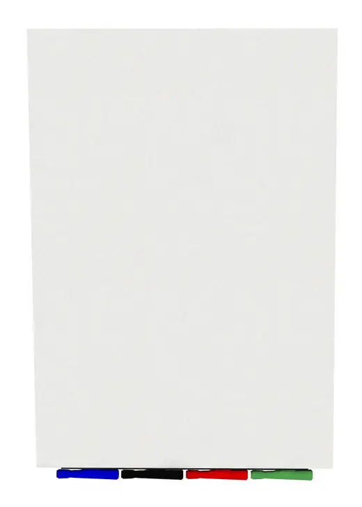Aria 3'H x 2'W Magnetic Low Profile 1/4 Tempered Glassboard - Vertical - 4 Rare Earth Magnets, 4 Markers and Eraser