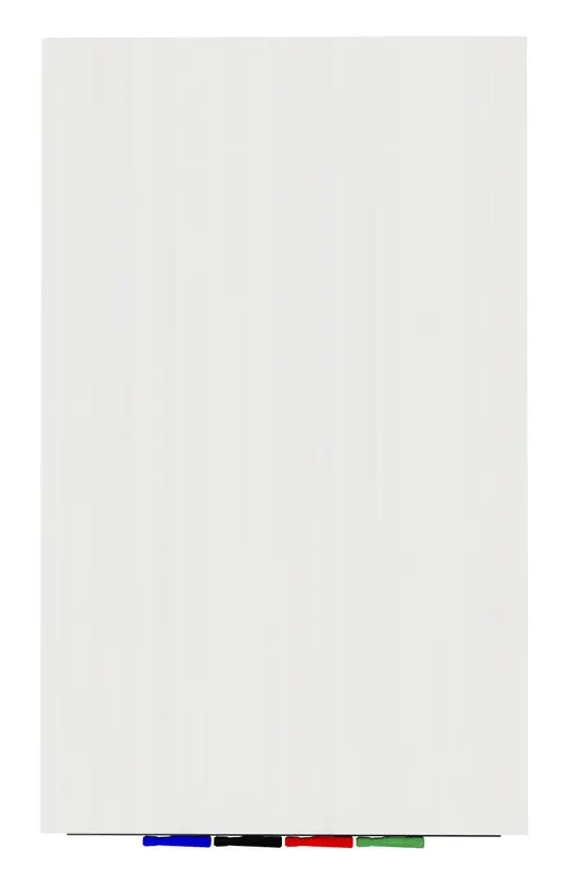 Aria 5'H x 3'W Magnetic Low Profile 1/4 Tempered Glassboard - Vertical - 4 Rare Earth Magnets, 4 Markers and Eraser
