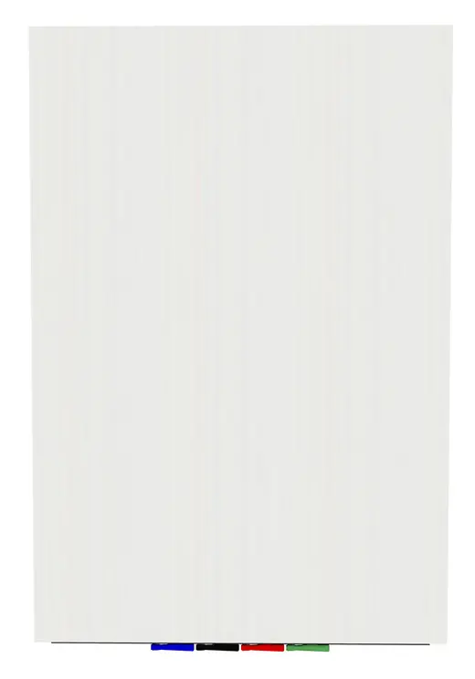 Aria 6'H x 4'W Magnetic Low Profile 1/4 Tempered Glassboard - Vertical - 4 Rare Earth Magnets, 4 Markers and Eraser