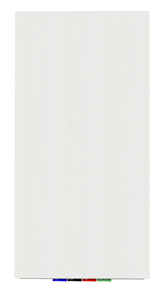 Aria 8'H x 4'W Magnetic Low Profile 1/4 Tempered Glassboard - Vertical  - 4 Rare Earth Magnets, 4 Markers and Eraser