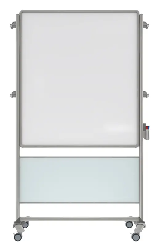 46x34 Nexus Easel - Double-Sided Mobile Porcelain Magnetic Whiteboard - Frosted