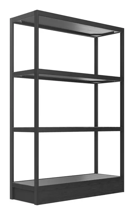 Control Shelving Unit w/ Wood Frame and Wood Veneer Shelves - 48W x 18D x 72H
