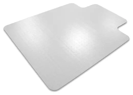 Cleartex Advantagemat Vinyl Lipped Chair Mat for Carpets up to 3/8 - 53 x 45 x .1