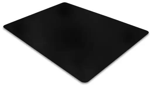Cleartex Advantagemat Black Vinyl Rectangular Chair Mat for Carpets - 47 x 30 x .09