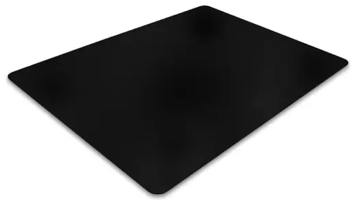 Cleartex Advantagemat Black Vinyl Rectangular Chair Mat for Hard Floor - 47 x 29.5 x .09