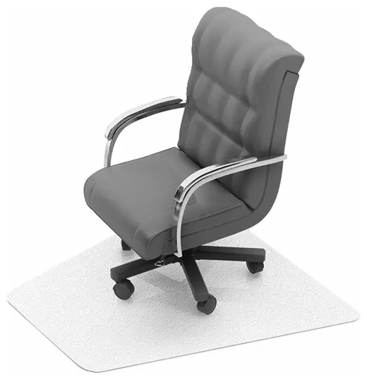 Ultimat Polycarbonate Corner Workstation Lipped Chair Mat for Hard Floor - 48 x 60 x .075