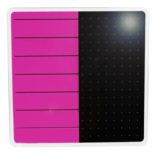 Viztex Glacier Plan & Grid Glass Dry Erase Board - 14 x 14 x .2