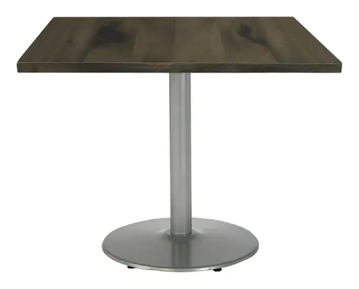 42 x 42 x 30 - Proof Square Table with Silver Round Base