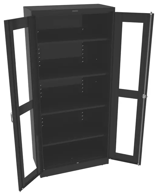 Unassembled Deluxe Storage Cabinet w/ C-Thru Doors - 36W x 18D x 78H