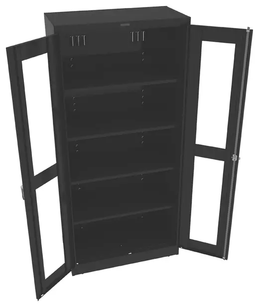 Assembled Deluxe Storage Cabinet w/ C-Thru Doors - 36W x 18D x 78H