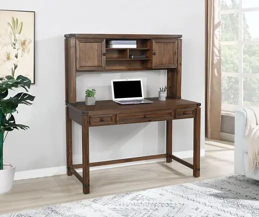Baton Rouge Home Office Desk w/ Hutch - 48W x 24D x 30/57H