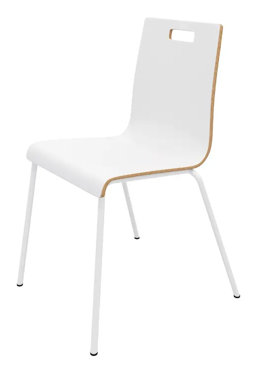 20.5 x 21 x 34 - Laminate Cafe Chair with White Base