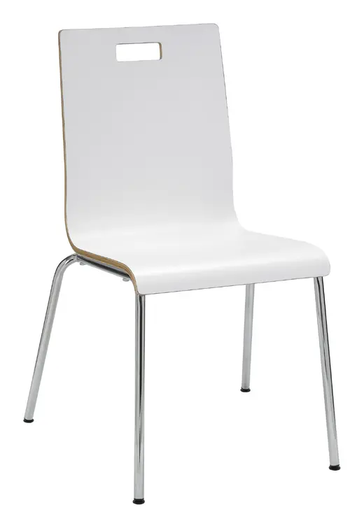 20.5 x 21 x 34 - Laminate Cafe Chair with Chrome Base