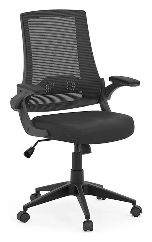 Sentinel Task Chair w/ Flip Arms, Black - 26W x 27D x 40/44H