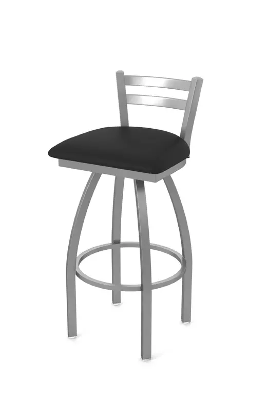 411 Jackie Low Back Stainless Steel Swivel Bar Stool