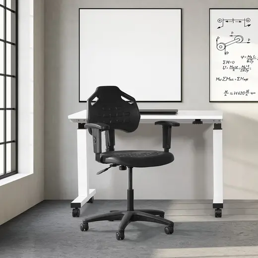 Work Smart Task Chair w/ Arms - 28W x 26D x 33.25/40.5H