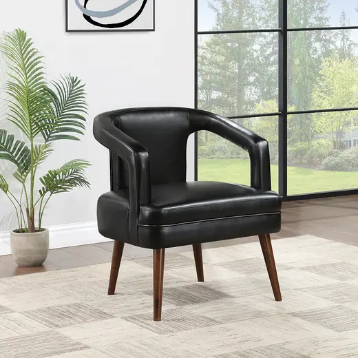Mason Faux Leather Accent Reception Chair - 26W x 26D x 31.25H