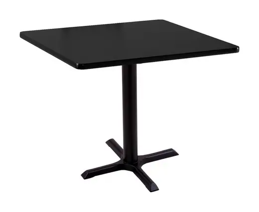 30 211 Black Table with 30 x 30 Square Top