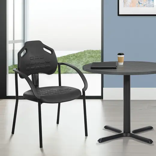 Guest Chair w/ Polyurethane Seat and Back - 24.25W x 22.25D x 33.75/36H