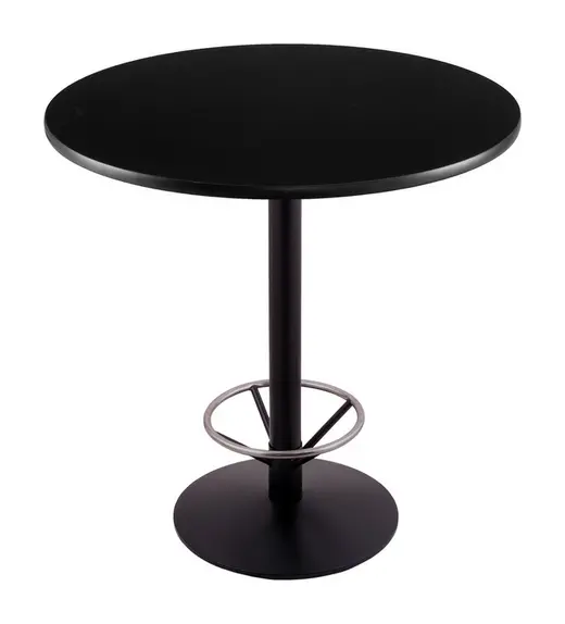 36 214 Black Table  36 Diameter Top and Foot Ring