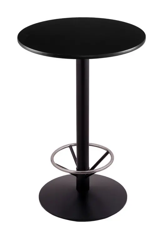 42 214 Black Table  24 Diameter Top and Foot Ring