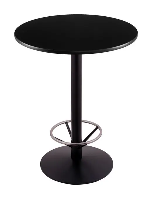 42 214 Black Table  30 Diameter Top and Foot Ring