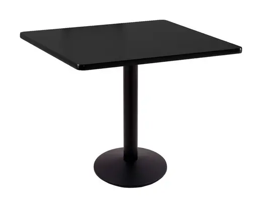 30 214 Black Table with 30 x 30 Square Top