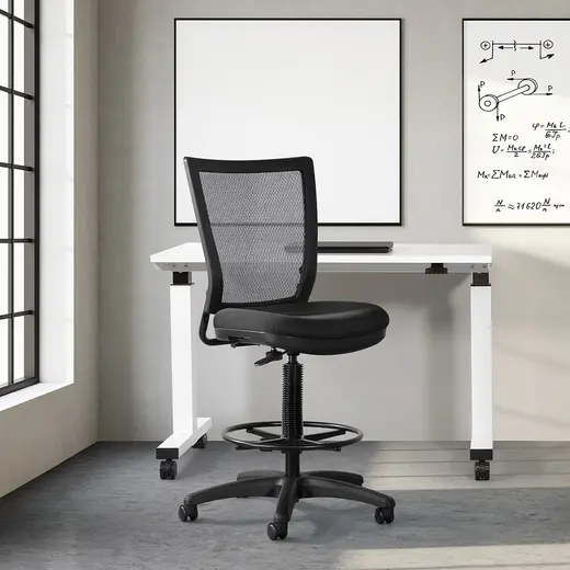 Drafting Chair w/ Black Coal Freeflex Seat, 7.5 Cylinder Travel - 28.563W x 25.75D x 43.25H