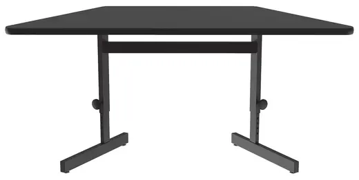 Adjustable Height Commercial Laminate Top, Trapezoid, Computer/Student Desks - 60 x 30 x 21/29