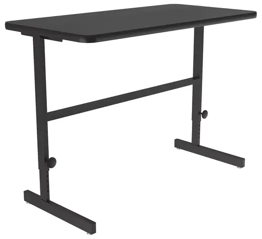 Deluxe High-Pressure Laminate Top Adjustable Standing  Height Work Station - 48 x 24 x 34/42