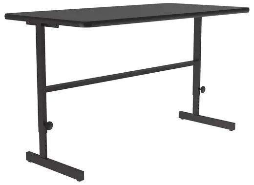 Deluxe High-Pressure Laminate Top Adjustable Standing  Height Work Station - 60 x 30 x 34/42